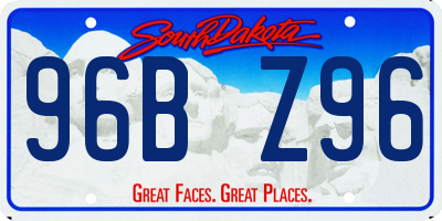 SD license plate 96BZ96