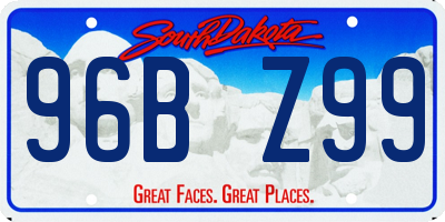 SD license plate 96BZ99