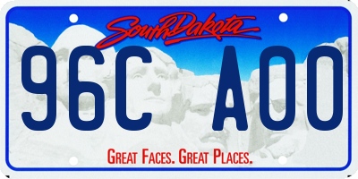 SD license plate 96CA00