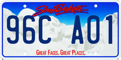 SD license plate 96CA01