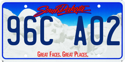 SD license plate 96CA02