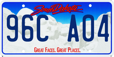 SD license plate 96CA04