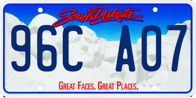 SD license plate 96CA07