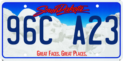 SD license plate 96CA23