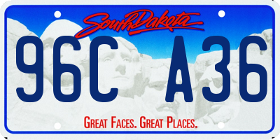 SD license plate 96CA36
