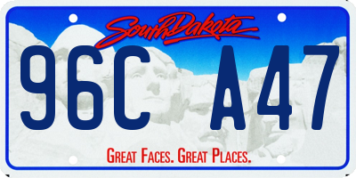 SD license plate 96CA47
