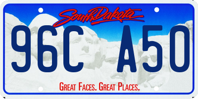 SD license plate 96CA50