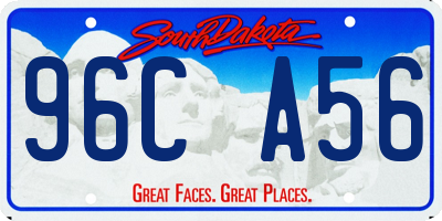SD license plate 96CA56