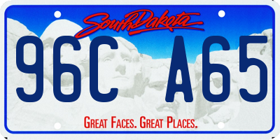 SD license plate 96CA65