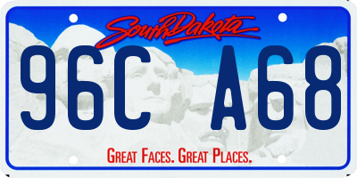 SD license plate 96CA68