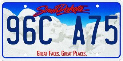 SD license plate 96CA75