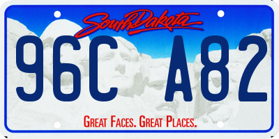 SD license plate 96CA82