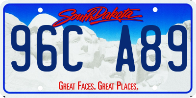 SD license plate 96CA89
