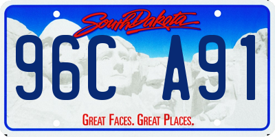 SD license plate 96CA91
