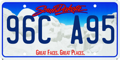 SD license plate 96CA95