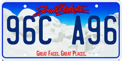 SD license plate 96CA96