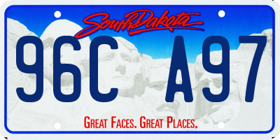 SD license plate 96CA97