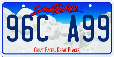 SD license plate 96CA99