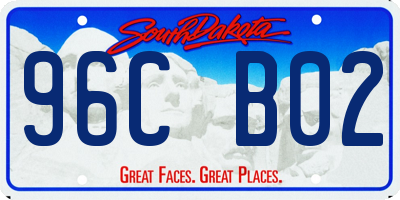 SD license plate 96CB02