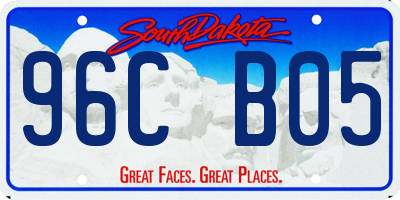 SD license plate 96CB05