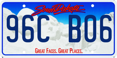 SD license plate 96CB06