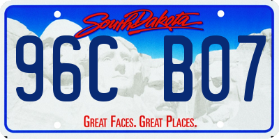 SD license plate 96CB07