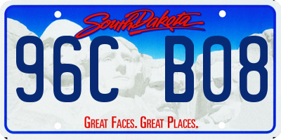 SD license plate 96CB08