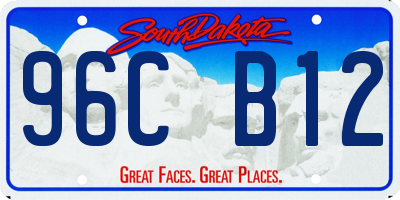 SD license plate 96CB12