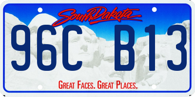 SD license plate 96CB13
