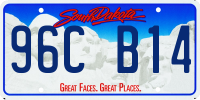 SD license plate 96CB14