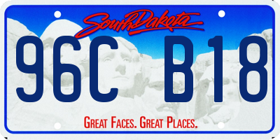 SD license plate 96CB18