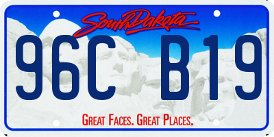 SD license plate 96CB19