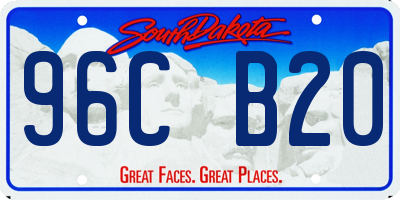 SD license plate 96CB20