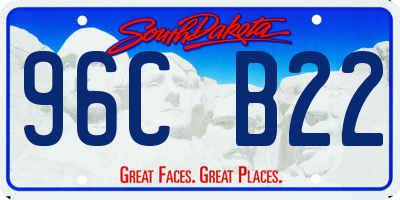 SD license plate 96CB22