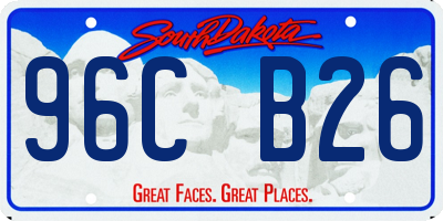 SD license plate 96CB26