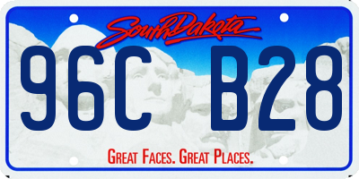 SD license plate 96CB28