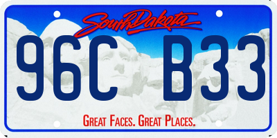SD license plate 96CB33