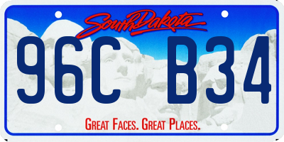 SD license plate 96CB34