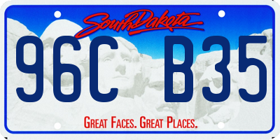 SD license plate 96CB35