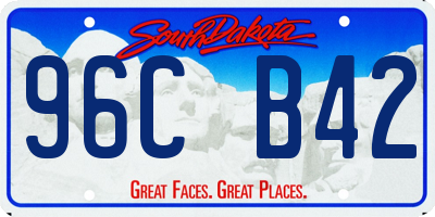 SD license plate 96CB42