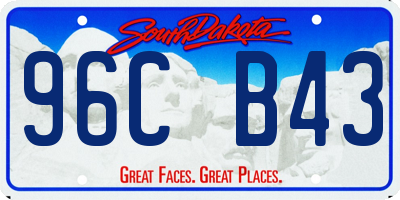 SD license plate 96CB43