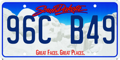 SD license plate 96CB49