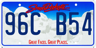 SD license plate 96CB54