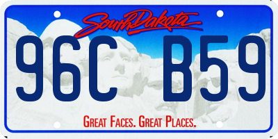 SD license plate 96CB59