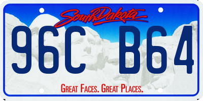 SD license plate 96CB64