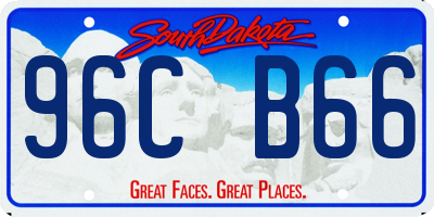 SD license plate 96CB66