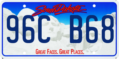 SD license plate 96CB68