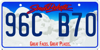 SD license plate 96CB70