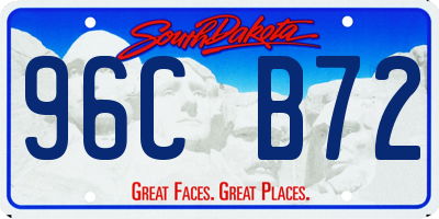 SD license plate 96CB72