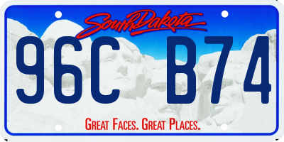 SD license plate 96CB74